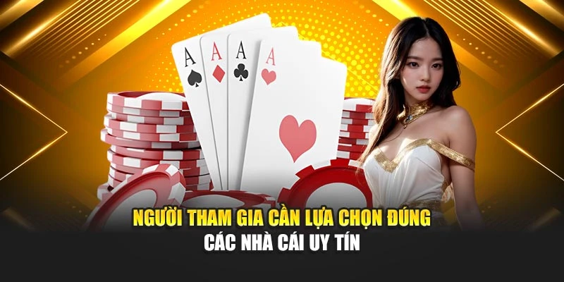 Người tham gia cần lựa chọn đúng các nhà cái uy tín